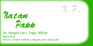 natan papp business card