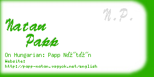 natan papp business card